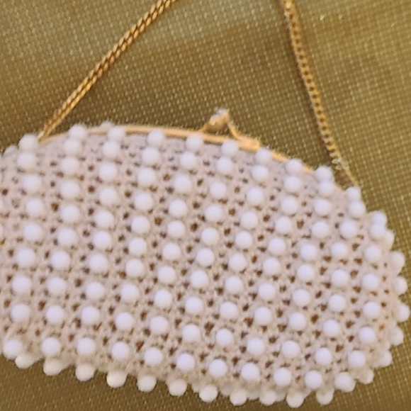 Small beaded evening bag purse pearl - Picture 2 of 7